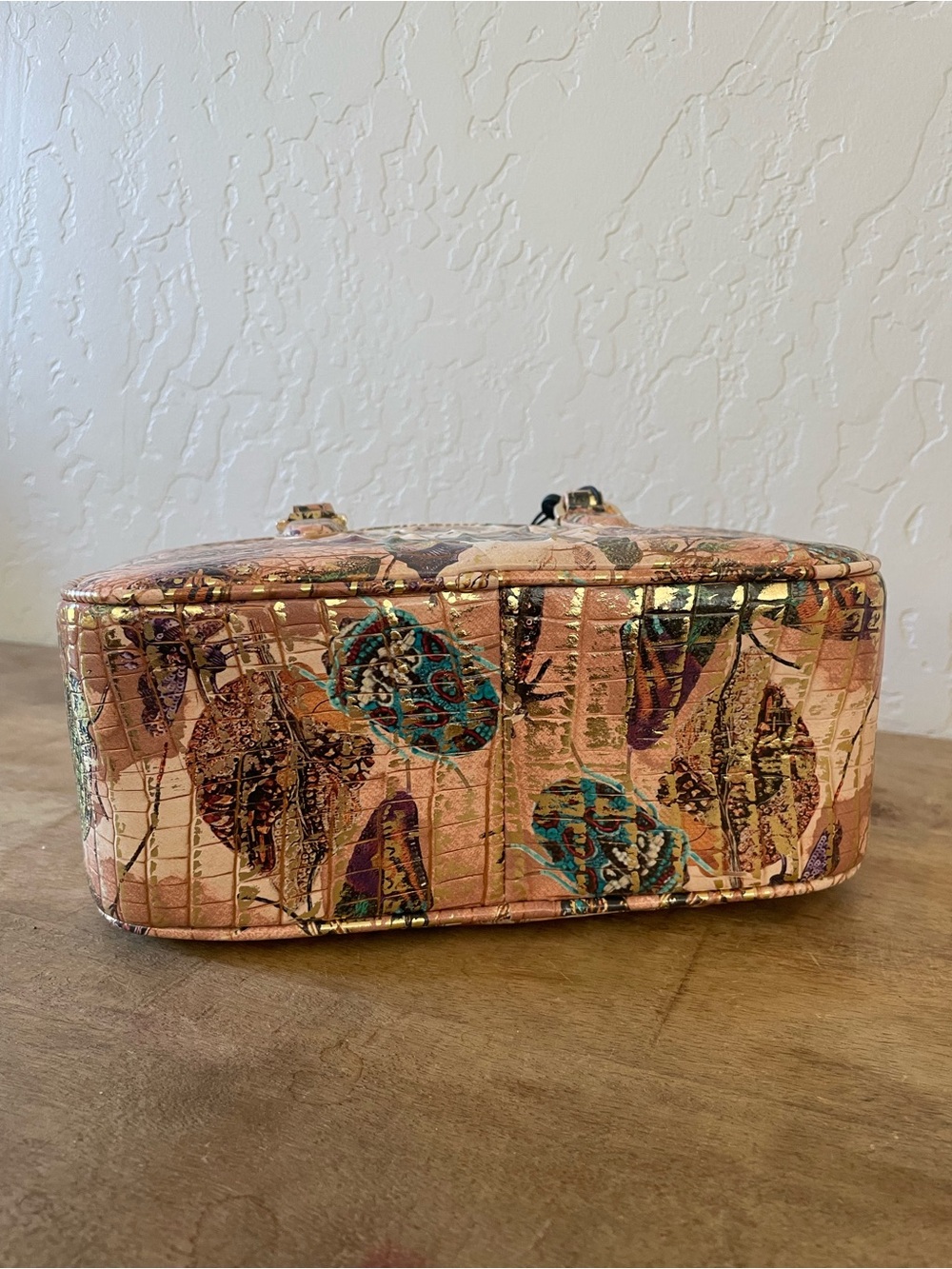 Brahmin Mara Mini Satchel Hill Garden Embossed Leather Butterfly Crossbody - Picture 5 of 15